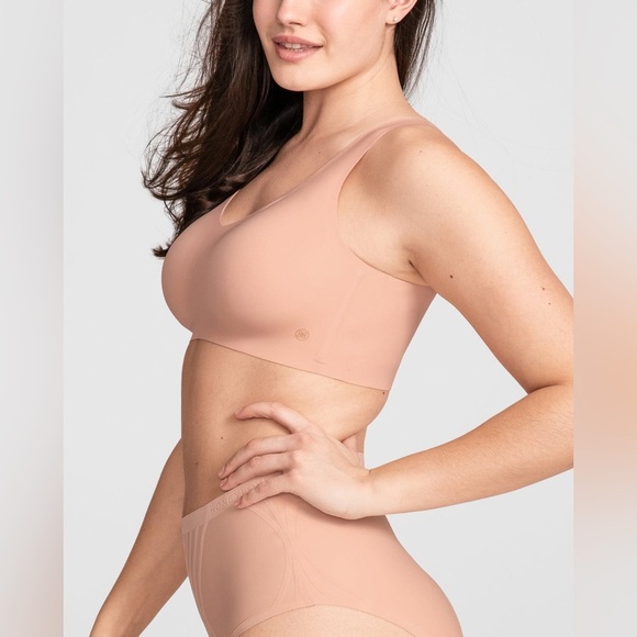 Honeylove V Neck Bra Rose Pink Size 1X 40C 40D Wireless EUC (Pads Missing) - Picture 2 of 8